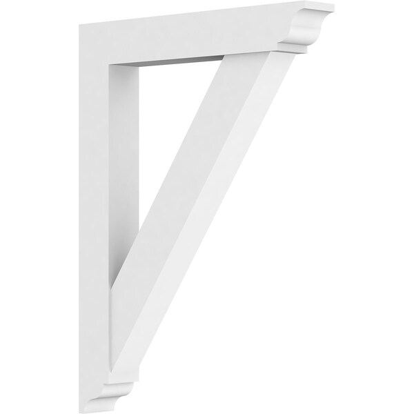 Ekena Millwork Standard Traditional Architectural Grade PVC Bracket with Traditional Ends, 3"W x 24"D x 32"H BKTP03X24X32TRA01 - main